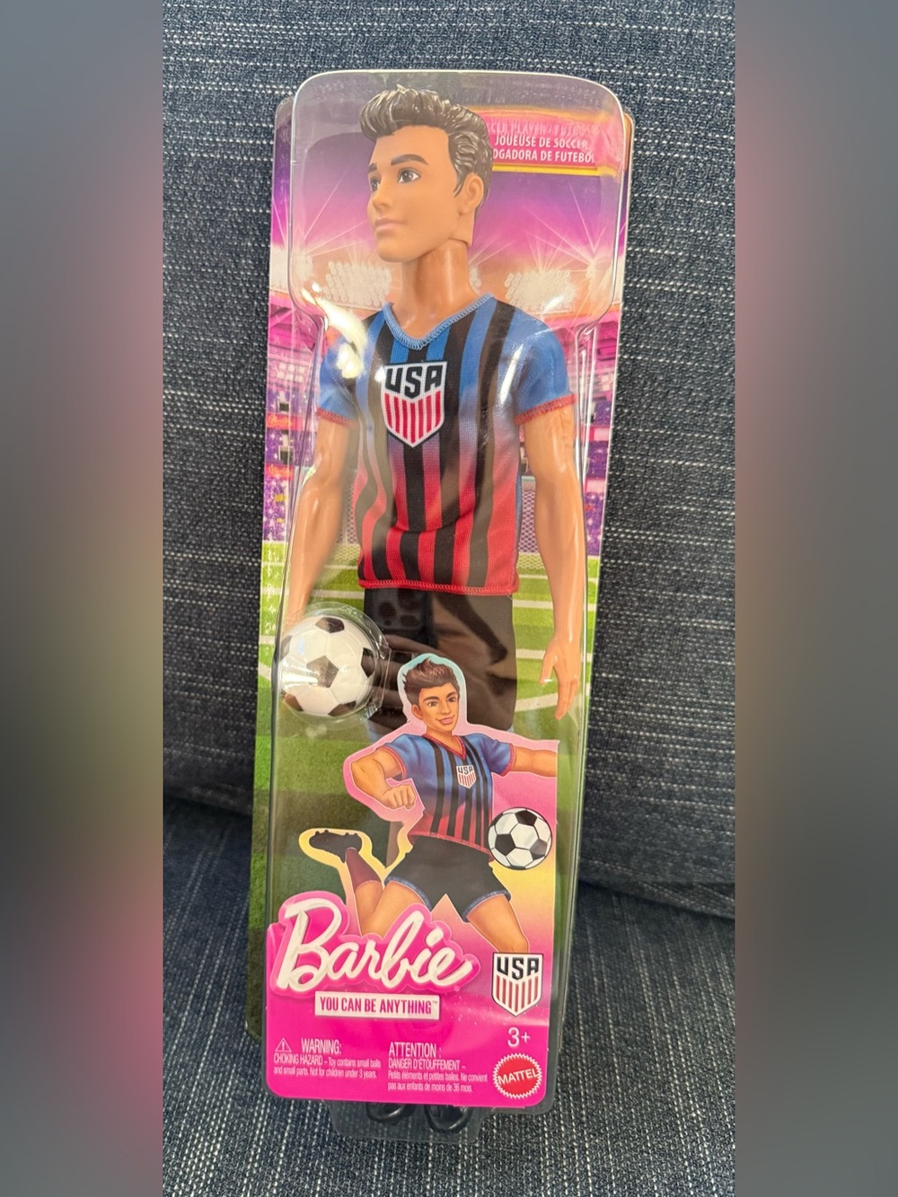 NEW Barbie Careers USSF Ken Soccer Player Doll and Accessories